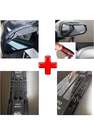 Renault 12 Uyumlu Kapı Eşiği Ve Ayna Yağmur Koruyucu (554237609)