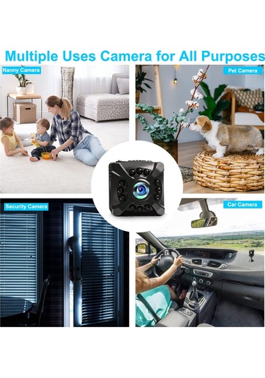 Xindoker Ebarsenc Mini 1080p Kablosuz Wifi : Gece Görüşlü, Hareket Algılamalı, İç Ve Dış Mekan Güvenliği İçin Uygulama Kontrollü