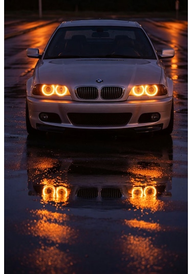 Bmw E46 Led Angel Halka Seti Amber Turuncu Renk Halka Takımı Premium Görüntü