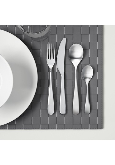 6 Kişilik Çatal Bıçak Takımı Açık Gri