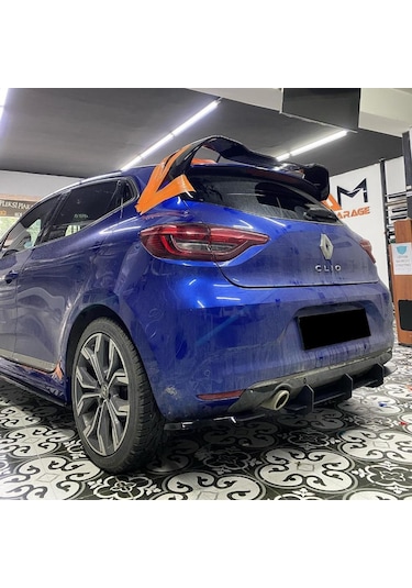 Renault Clio 5 Arka Tampon Splitter/flap Plastik Mat Siyah 2020-