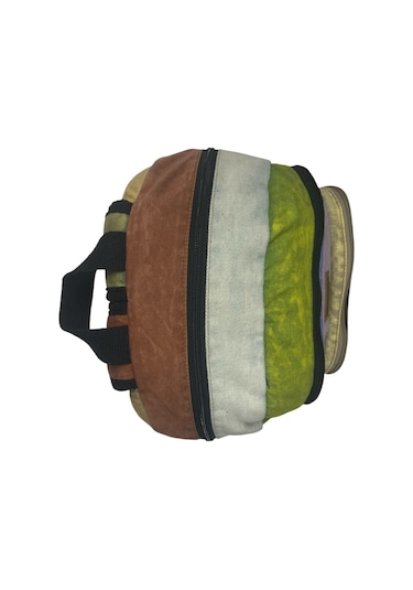 Old Cotton Cargo Kaliteli Renkli Vintage Disayn Sırt Gezi Okul Seyahat Çantası 30 Cm X 42 Cm Kahverengi