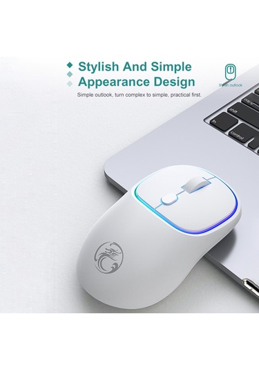 İmıce W-618 Şarj Edilebilir 4 Düğme 1600 Dpı 2.4ghz Bilgisayar Pc Dizüstü Bilgisayar İçin Bluetooth Sessiz Kablosuz Fare Pembe Diğer