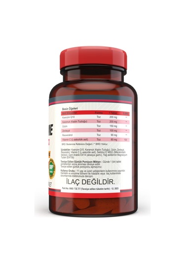 Nevfix Coenzyme Q10 200 Mg 120   Tablet Üzüm Resveratrol Koenzim