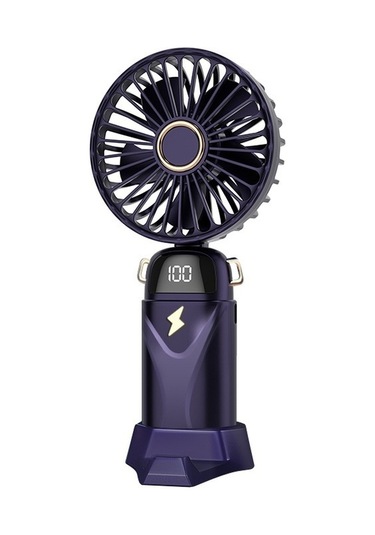 Eternal Luck Aromatrapi Küçük Fan El Tipi Taşınabilir Taşınabilir Dijital Ekran Fan-mavi