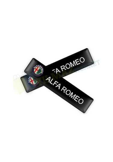 Alfa Romeo Logo Kapı Kolu Torpido Ayna Damla Sticker Etiket