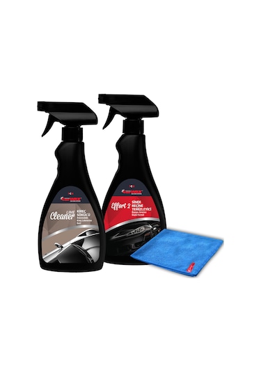 Carwax 2'Li Set Effort 2 & Lime Cleaner Mikrofiber Bez