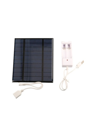 Güneş Enerjili Şarj Cihazı: 2.5w 5v 500ma İle Telefon Ve Aaa/aa Pil Şarjı
