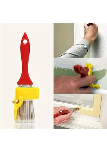 Elmpaly Kırmızı Kenar Fırçası: Dayanıklı, Hafif, Çerçeve, Duvar Ve Tavan Kenarı Düzeltme Dıy Aleti Kırmızı