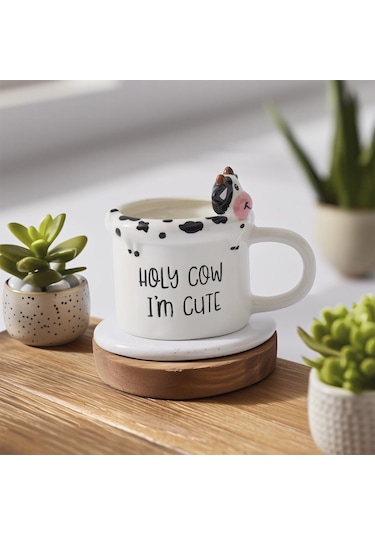 Aryıldız Aryıldz Mood İnek Figürlü Kupa 315ml 278338 Beyaz
