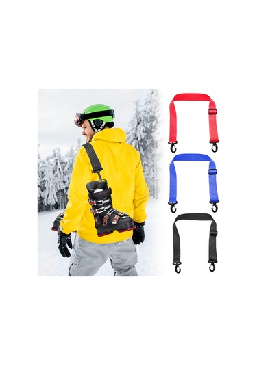 Geeroyoo Ayarlanabilir Kayak Bileği Bağı - Mavi Naylon Kayak Taşıma Askısı 55-91 Cm Mavi