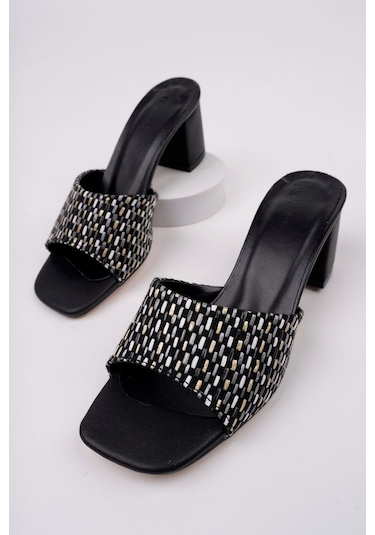 Bulutmod Ba04194 Siyah Kadın Hasır Örgülü Günlük Abiye Bohça 6 Cm Topuklu Terlik Siyah Siyah Bulutmod Ba04194 Siyah Kadın Hasır Örgülü Günlük Abiye Bohça 6 Cm Topuklu Terlik Siyah Siyah