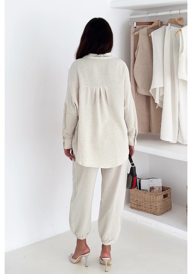 Gömlek Pantolon Takım Beyaz Beyaz