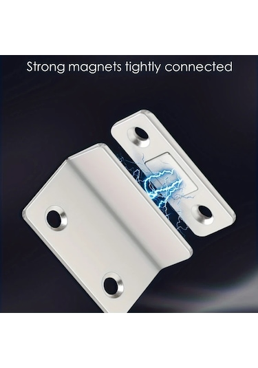 Chenkestoreone L Şekilli Gümüş Renk Manyetik Dolap Kapama Sürgülü Çekmece Kapak Tutucu Ss Gümüşi