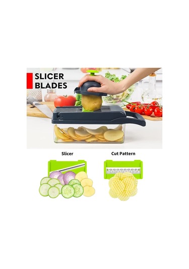 Çok Fonksiyonlu Sebze Dilimleme Kesici Öğütücüler Sepeti Ile 1 Parça