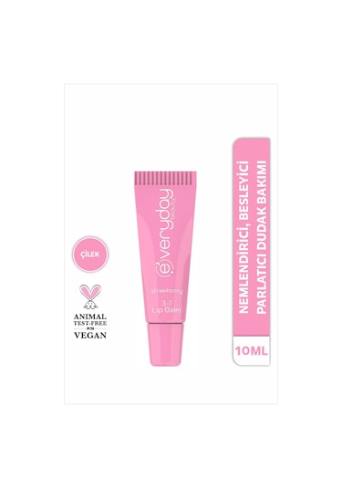 Everyday Beauty Çilek Özlü 3 Etkili Lip Balm 10 ML