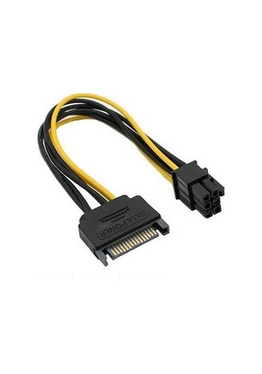 Primex Px-4582 15 Pin Sata To 6 Pin Ekran Kartı Power Anakart Güç Kablosu