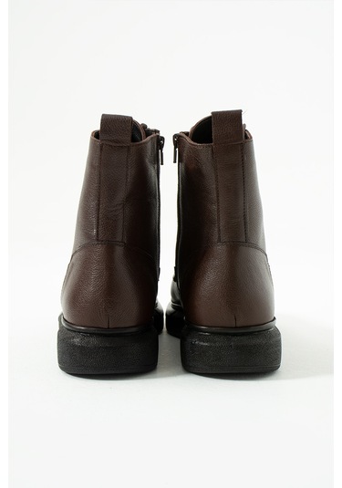 King Shoes Büyük Numara Erkek Bot Kahverengi