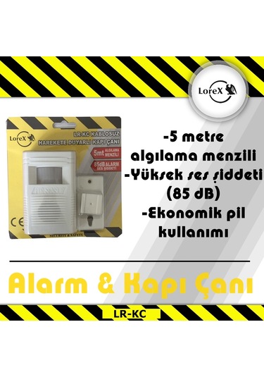 Lorex Lr-Kc Kablosuz Alarm Harekete Duyarlı Kapı Çanı