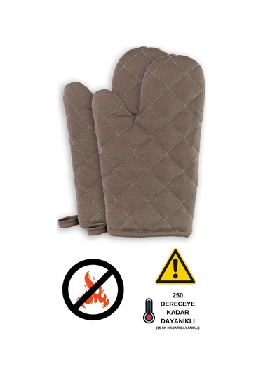 Yanmaz Ve Isıya Dayanıklı Fırın Eldiveni 2 Eldiven Antrasit