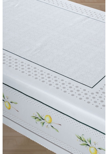 Elart Limonlu Masa Örtüsü Baskılı 160x220 Cm Renksiz
