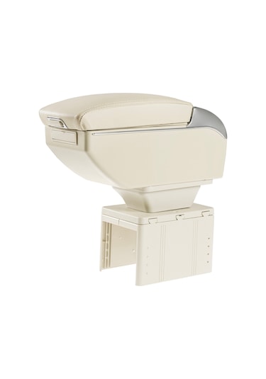 Oto Kolçak Sürgülü Ve Usb Şarj Girişli Tüm Araçlara Uyumlu Kol Dayama 7 Usb Girişli Kolçak Bej