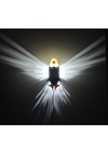 Work3d Adaptörlü Renkli Kartal Aplik Beyaz