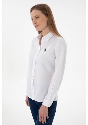 U.s. Polo Assn. Kadın Beyaz Gömlek Basic 50307726-vr013 Beyaz