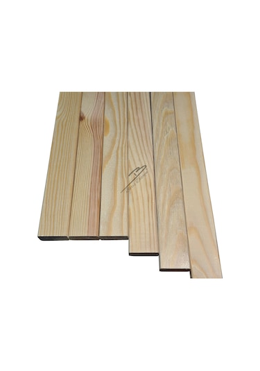 Çam Masif Silinmiş Kuru Tahta Hobi Çıta Oval Kenar