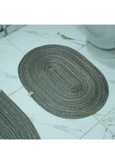 Zengin Supla 2'li Banyo Paspas Set Sarı - Lacivert