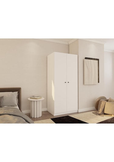 Fırtına 2 Kapaklı Gardırop Beyaz Renk