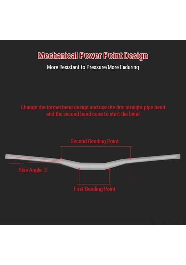 Hombey Mountain Bike Ergo El Tutucu 31.8mm Alüminyum 780mm Uzunluğunda Off-road Ve速降 İçin Siyah Işıklı Etiketli Çok Renkli