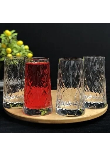 Paşabahçe 420955  Leafy Meşrubat Bardağı 4'lü