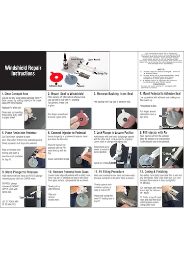 Cam Tamir Seti Araba Ön Cam Çatlak Kırık Tamir Kiti N11.1914