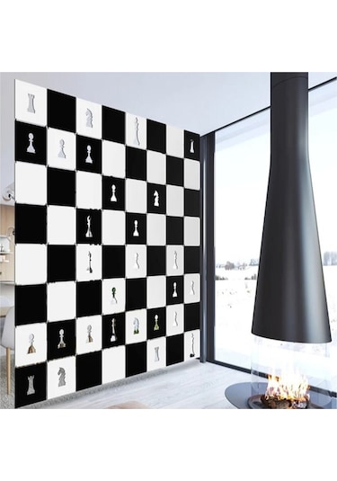 Satranç Takımı Lazer Kesim Paravan, Ahşap Separatör, Oda 4'lü Panel Levha Model21 40 X 40 Cm 16 Set 64 Adet Panel