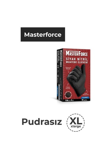 Has-Pet Masterforce Siyah Nitril Eldiven Xlarge (Xl) Beden 50...