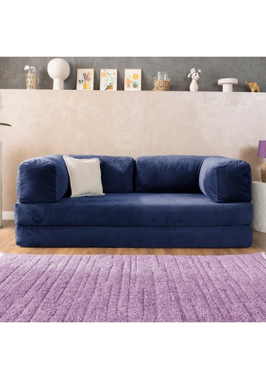 Argimo Godila Çok Amaçlı Sofa Çift Kişilik Yatak Koltuk Lacivert