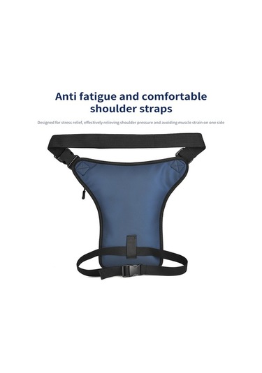 Pazly Erkek Ve Kadınlar İçin Su Geçirmez Motosiklet Bacak Çantası - Geniş Kapasite, Outdoor Seyahat İçin Mavi Pu Deri