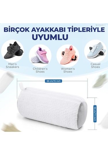 Didadodo Ayakkabı Yıkama Çantası, Yeniden Kullanılabilir Leke Temizleme Beyaz Beyaz