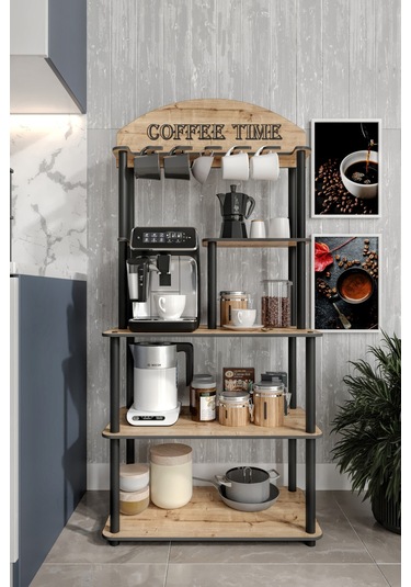 Bollente Dekoratif Kişiye Özel Isminize Özel Kahve Köşesi Safir Meşe 34cmx69cm Meşe