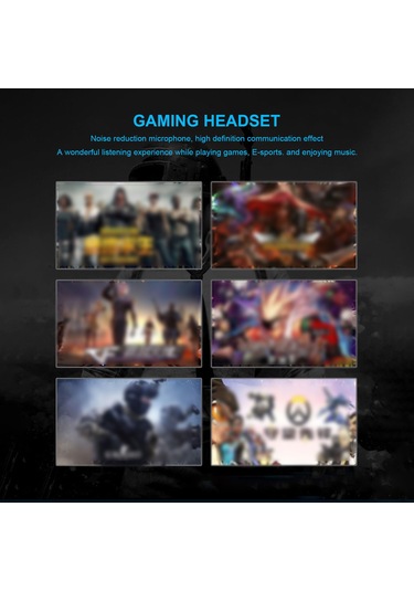 Kosona Siyah Kablolu Kulaküstü Kulaklık, Mikrofonlu, 40mm Hoparlör, 32ω Empedans, 3.5mm Aux Girişi, Bilgisayar Ve Telefon İçin Espor Kulaklığı