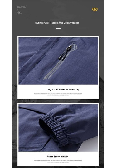 İlkbahar Ve Sonbahar Erkek Ceketleri, Erkek Düz Renk Dış Mekan Kapüşonlu Ceketler Beyaz