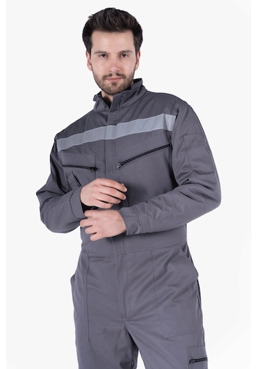 Kapitoneli Dik Yakalı Tulum