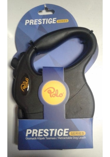 Polo Prestige Flexi Siyah Otomatik Köpek Tasma M 5m/20kg Siyah