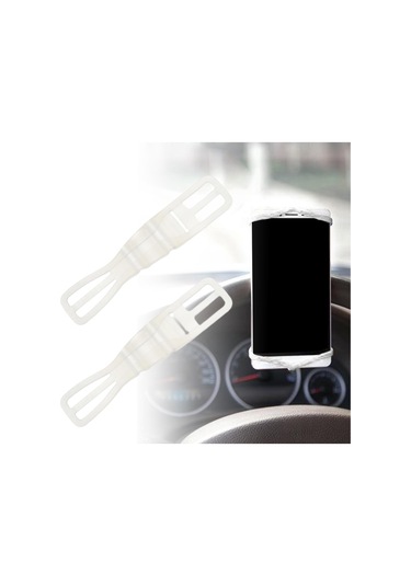 Suntek 2 Adet Silikon Bisiklet Telefonu Montaj Sürme Beyaz