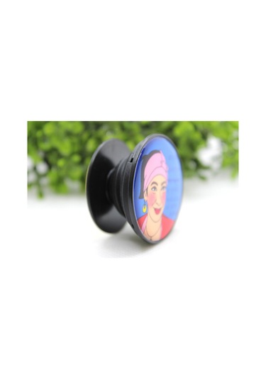 Popsocket Telefon Tutacağı Desenli Ve Baskılı Parmak Tutucu Akrobat Siyah Belirtilmemiş Plastik Cn N