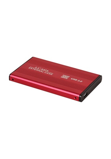 Usb2.0 Taşınabilir Sabit Disk Kutusu 2,5 İnç Harici Sata Hdd Muhafazası Usb2.0 Alüminyum Alaşımlı Kabuk 2,5 İnç Sata Hdd/ssd İçin Kırmızı