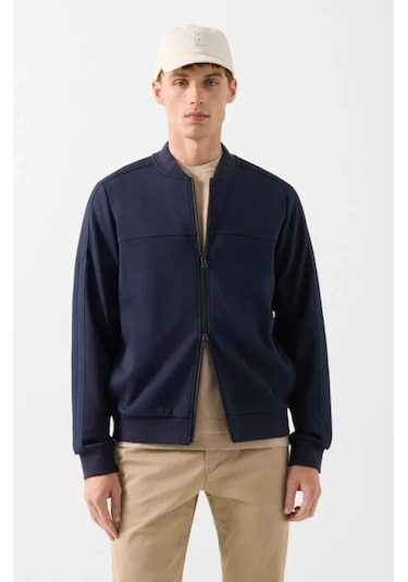 Bogner Lennox Jersey Lüks Sportif Stil, Erkek Ceket Lacivert