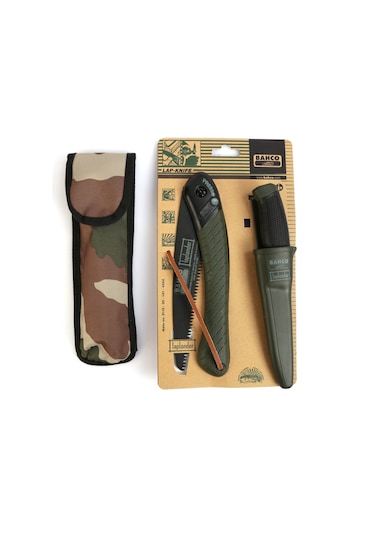 Bahco Laplander Testere Ve Bıçak Seti Özel Taşıma Kılıflı Yeşil Kılıf