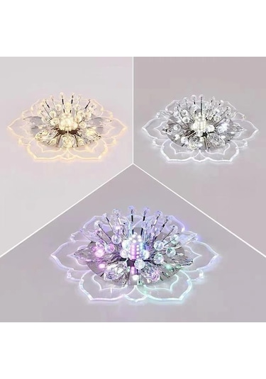 Beyaz Modern Kristal Yaprakları Led Tavan Işık Koridor Koridor Koridor Merdiven Mutfak Kahve Barı Kapalı Lamba Gizli Beyaz